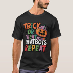 T-shirt 🤖Halloween Chatbot IA Drôle Friandise ou Farce