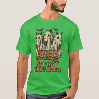 T-shirt Halloween Cheval de nuit Éffrayant Mares
