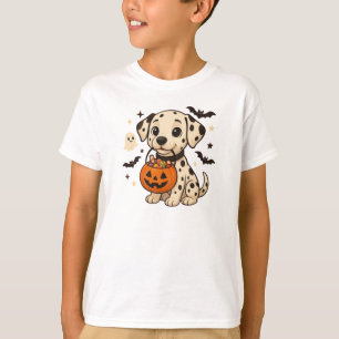 T-shirt Halloween Chien Dalmatien Trick ou traitement