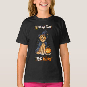 T-shirt Halloween Chien Retriever Doré Mignon Tours de Mag