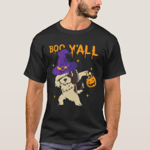 T-shirt Halloween Chien sorcier Casquette Dabbing Citrouil