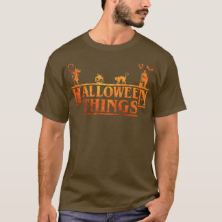 T-shirt Halloween Choses amusantes Citrouille Face Hallowe