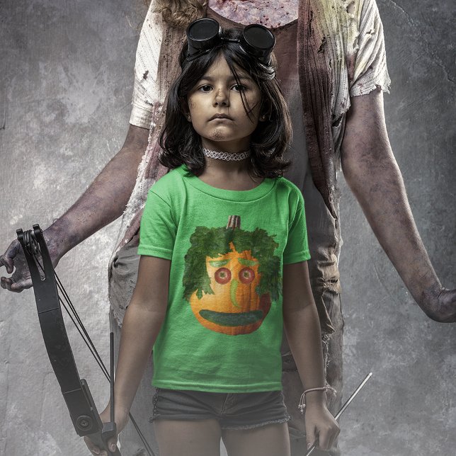 T-shirt Halloween Citrouille alimentaire Face Enfants (Halloween Food Pumpkin Face Kids T-Shirt)