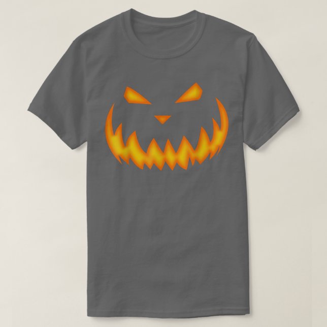 T-shirt Halloween Citrouille brillant 3607 (Design devant)