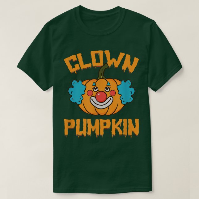 T-shirt Halloween Citrouille clown (Design devant)