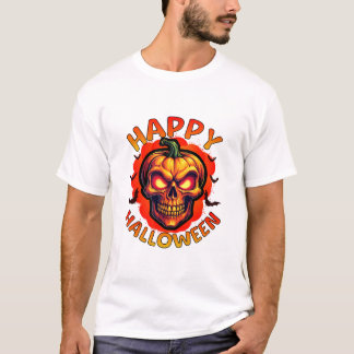 T-shirt Halloween Citrouille Crâne délice