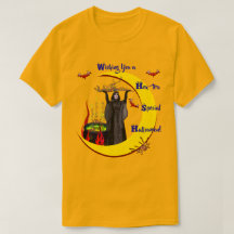 T-Shirt Halloween Citrouille Dorée (mixte)