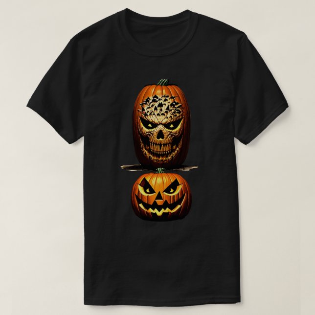 T-shirt Halloween Citrouille Effrayante (Design devant)