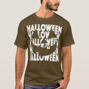 T-shirt Halloween Citrouille Happy Face Jack-o'-lantern
