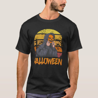 T-shirt Halloween Citrouille Happy Graphic Plus Taille