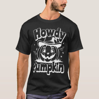 T-shirt Halloween Citrouille : Howdy Citrouille Funny