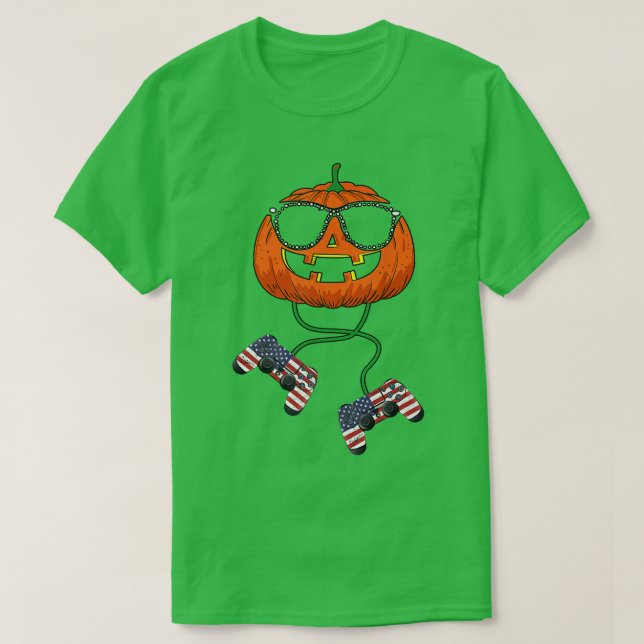 T-shirt Halloween Citrouille Jack-o'-lantern Halloween Gam (Design devant)