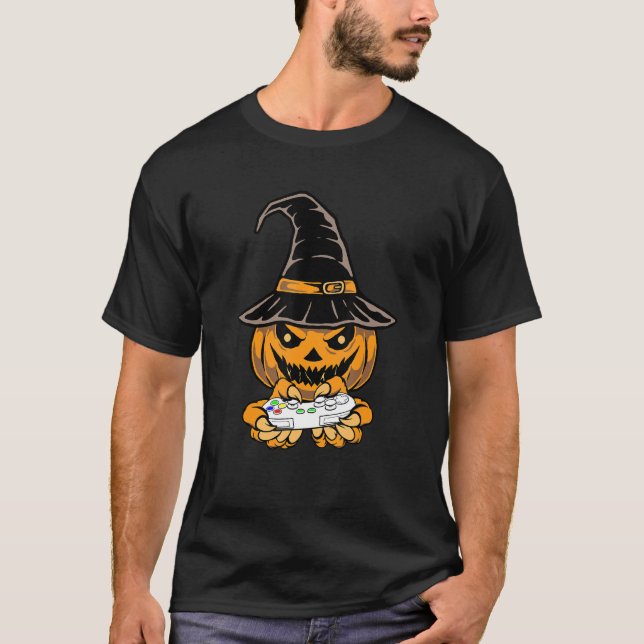 T-shirt Halloween citrouille jeu halloween ventilateur éff (Devant)