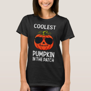 T-shirt Halloween Citrouille Le Plus Coolest Dans Le Patch