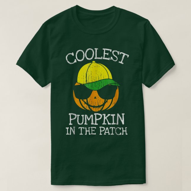 T-shirt Halloween Citrouille le plus frais dans le Patch F (Design devant)