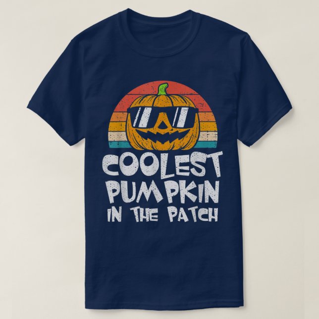 T-shirt Halloween Citrouille le plus froid dans le Patch T (Design devant)