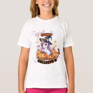 T-shirt Halloween Citrouille Licorne Rose Personna