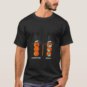 T-shirt Halloween Citrouille sorcier visage Masque attente