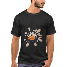 T-shirt Halloween Citrouille Splash Fantôme