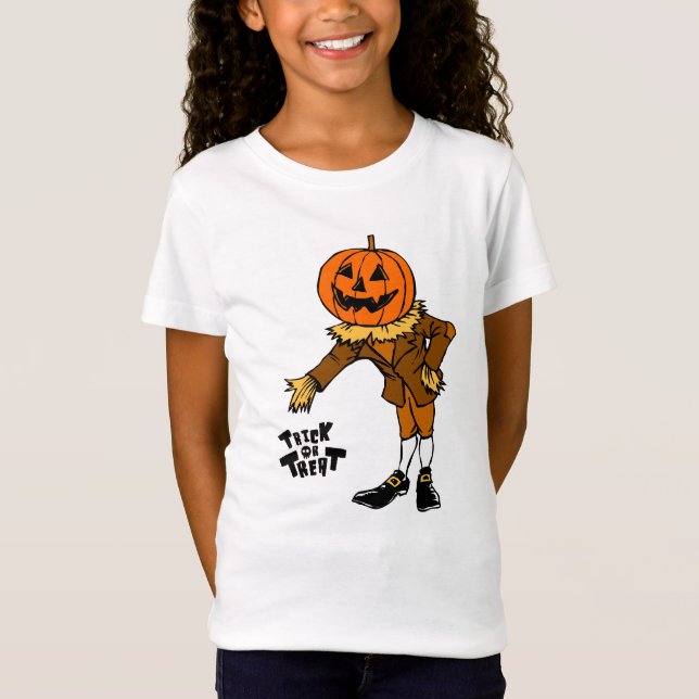 T-Shirt HALLOWEEN citrouille tour ou traitement (Devant)