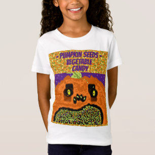 T-Shirt Halloween Citrouilles graines Légumes Candy Funny
