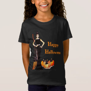 T-Shirt Halloween classique et élégante robe noire