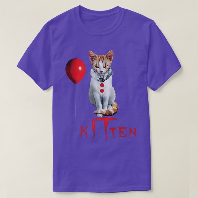 T-shirt Halloween Clown Cat Kitten  (Design devant)