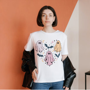 T-SHIRT HALLOWEEN COEUR DES GHOSTS PERSONNALISÉ