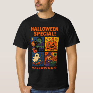 T-shirt Halloween Comic Vintage Unisex Homme Femme