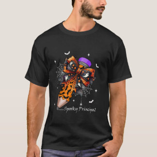 T-shirt Halloween Coquette Bow Pencil Éffrayant