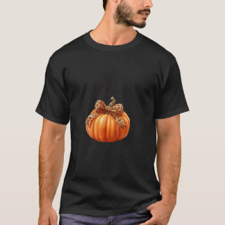 T-shirt Halloween Coquette Citrouille Patch Girly Cheetah