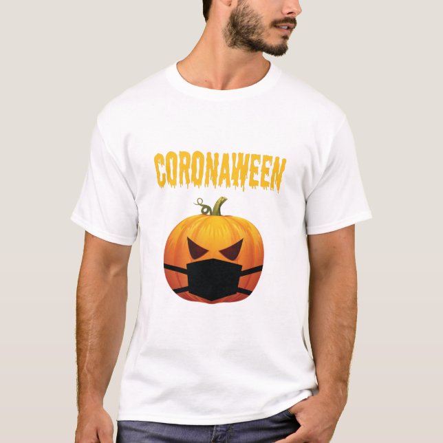 T-shirt Halloween Coronaween Funny 2020 (Devant)