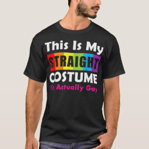 T-shirt Halloween Costume droit Je suis en fait gay LGBTQ