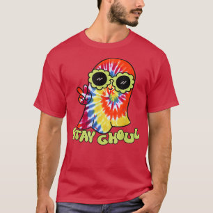T-shirt Halloween Costume Groovy Ghost Stay Ghoul Tie Dye