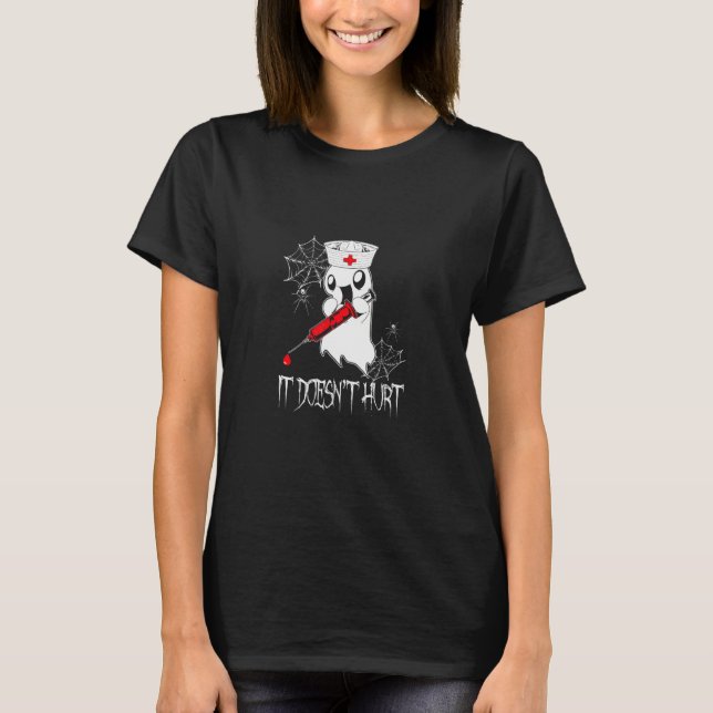 T-shirt Halloween Costume  Nurse Ghost It's Doesn't Hurt (Devant)