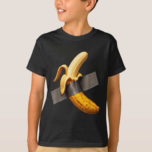 T-shirt Halloween Costume Peeled Banana Funny Duct Tape Ba (Devant)