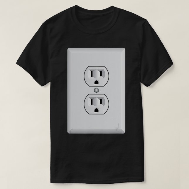 T-shirt Halloween Costume Power Socket drôle électricien p (Design devant)