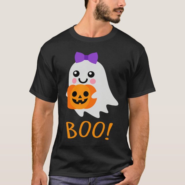 T-shirt Halloween Costume  Sweet Ghost Jack o Lantern (Devant)