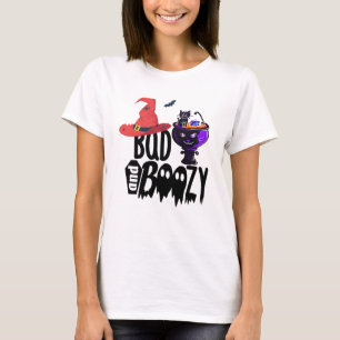 T-shirt Halloween Costume Tee, Chat Witch Bad & Boozy