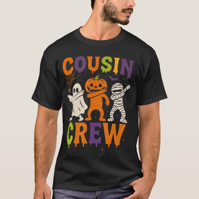 T-shirt Halloween Cousin Crew 2025 Matching Cousins Spooky (Devant)