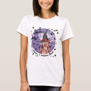T-shirt Halloween Cow Moo Je Veux Dire Boo Drôle