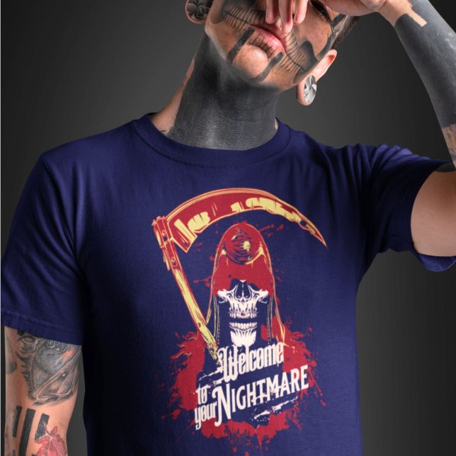 T-shirt Halloween Crâne Déplaisant Horreur graphique T-shi (Créateur téléchargé)