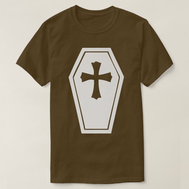 T-shirt Halloween Cross Coffin Vampire tendance esthétique (Design devant)