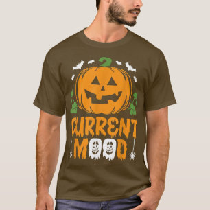 T-shirt Halloween Current Mood Citrouille drôle costume