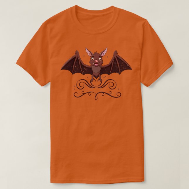 T-shirt Halloween Cute Bat (Design devant)
