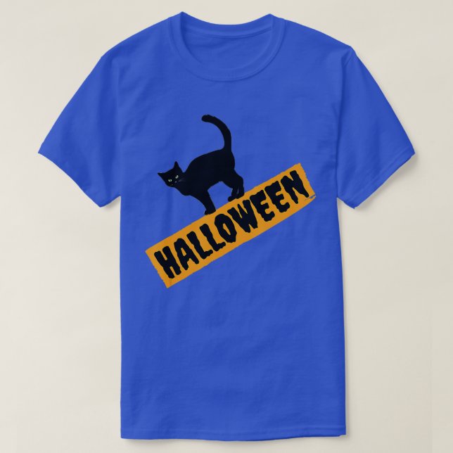 T-shirt Halloween Cute black Chat (Design devant)