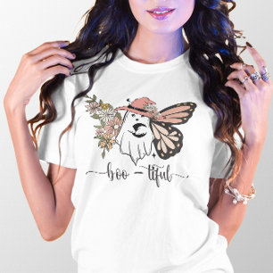 T-SHIRT HALLOWEEN CUTE BOO-TIFUL BUTTERFLY GHOST
