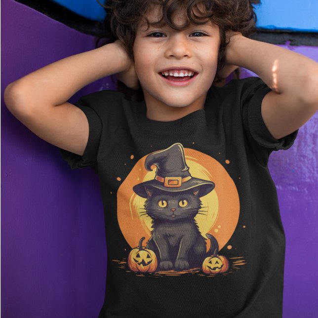 T-shirt Halloween Cute Chat Noir (Créateur téléchargé)
