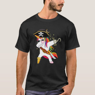T-shirt Halloween Dabbing mignon Pirate Unicorne Vêtements