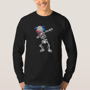 T-shirt Halloween Dabbing Skeleton Clown effrayant